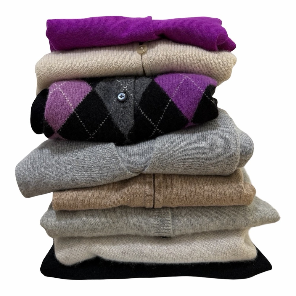Flawed Cashmere Sweater Crafting Lot Of 8 Assorted‎ Colors Upcycle Cutter DIY